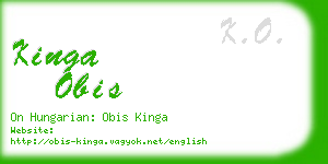 kinga obis business card